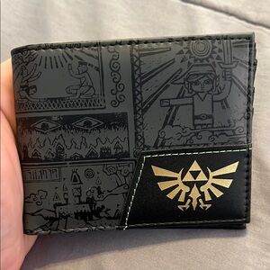 Black and Gold Graphic Wallet